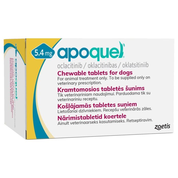 Zoetis Apoquel 5 4mg Chewable Tablets 100tabs LaRos