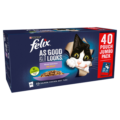 Purina Felix As Good As It Looks Mixed Selection In Jelly Jumbo 40x100g