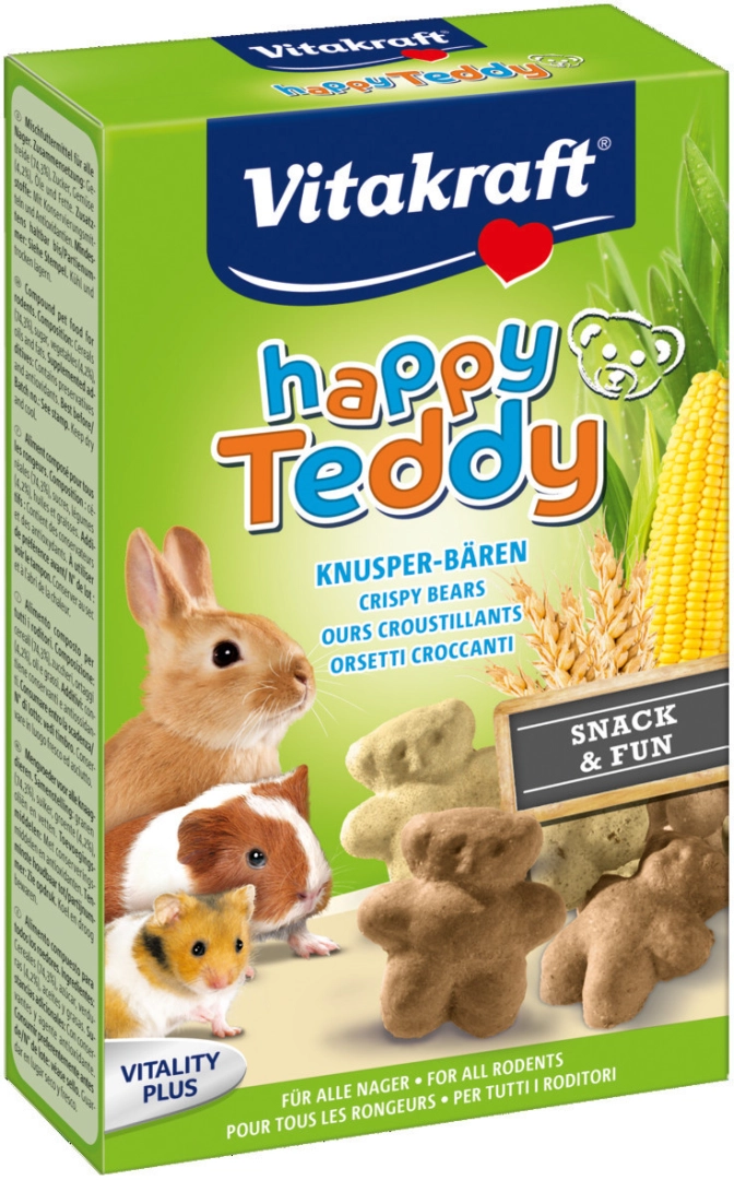 Vitakraft Happy Teddy Snacks For Rodents 75g