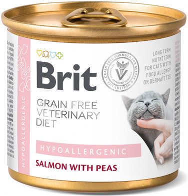 Brit Cat VD Hypoallergenic Salmon & Pea  Wet 200gr