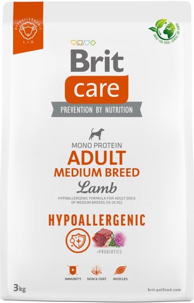 Brit Dog Care Adult Medium Lamb 3Kg