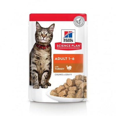 Hills Cat SP Adult 1-6 Wet Chunks & Gravy Turkey 85gr