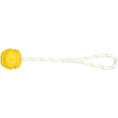 Trixie Ball On A Rope, Natural Rubber Floatable 7cm/35cm