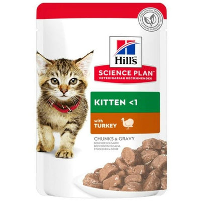 Hills Cat SP Kitten Wet Chunks & Gravy Turkey 85gr