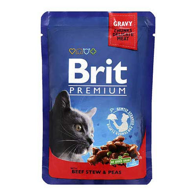 Brit Cat Premium Beef Stews&Peas 100gr