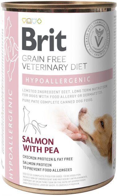 Brit Dog VD Hypoallergenic Salmon & Pea  Wet 400gr