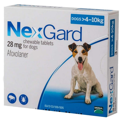 Boehringer Dog Nexgard 4-10Kg 28mg 3 Tabs