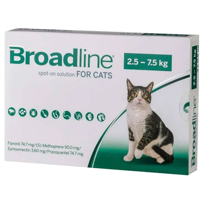 Boehringer Cat Broadline 2.5kg - 7.5  3x0.9ml