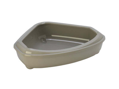 Moderna Corner Tray + Rim Warm Grey