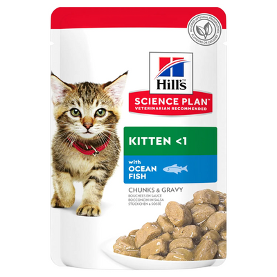 Hills Cat SP Kitten Wet Chunks & Gravy Ocean Fish 85gr